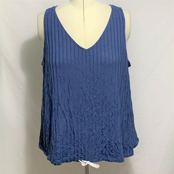 Lane Bryant Other - Lane Bryant Sleep Cacique Tank Top Loungewear Sleepwear Tie Front Blue 14 / 16
